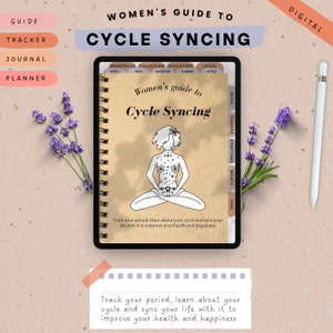 Women&#39;s Cycle Syncing Guide for iPad | Period Tracker | Cycle Syncing Journal & Planner