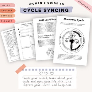 Women's Cycle Syncing Guide | Period Tracker | Cycle Syncing Journal & Planner