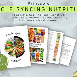 Cycle Syncing Nutrition Guide and Recipe Binder | Cycle Sync Food List |