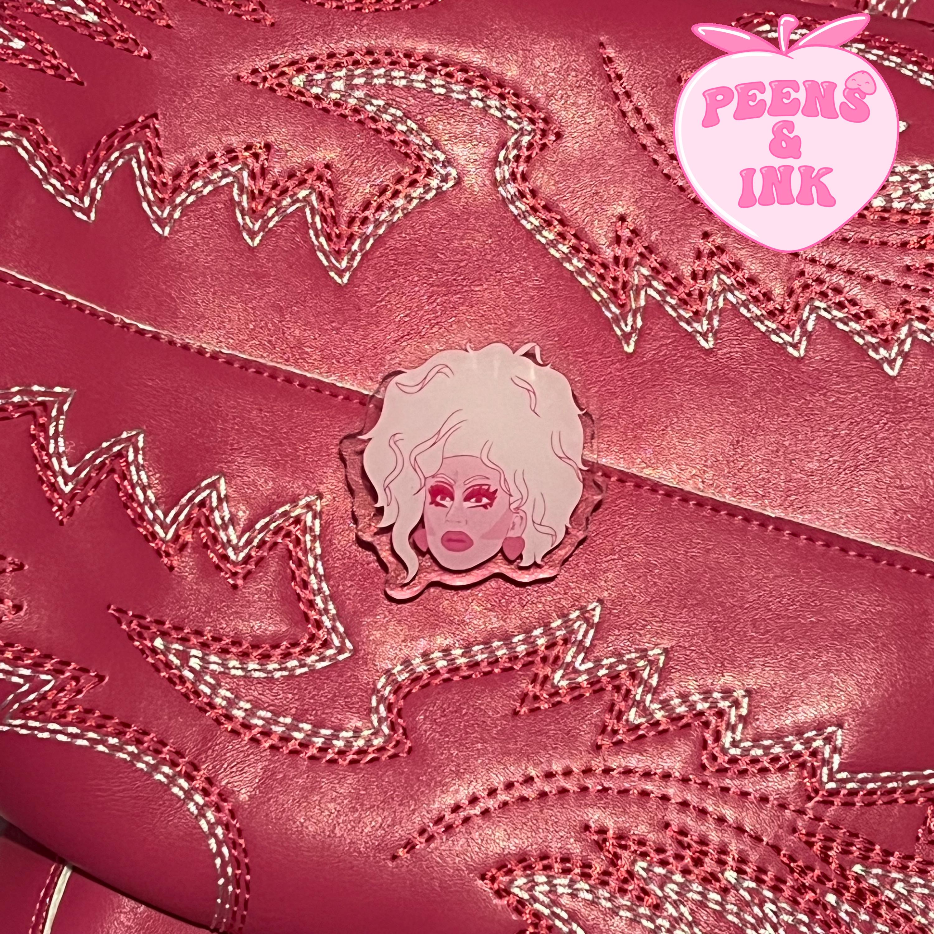 Trixie Mattel acrylic pin - Gay LGBTQ+ humour drag Queen