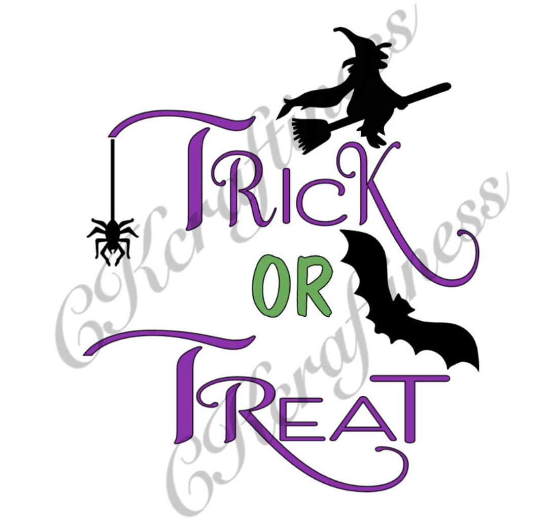 SVG Trick or Treat Design, Halloween SVG, Jpg, Png, Cricut Cut File - Etsy