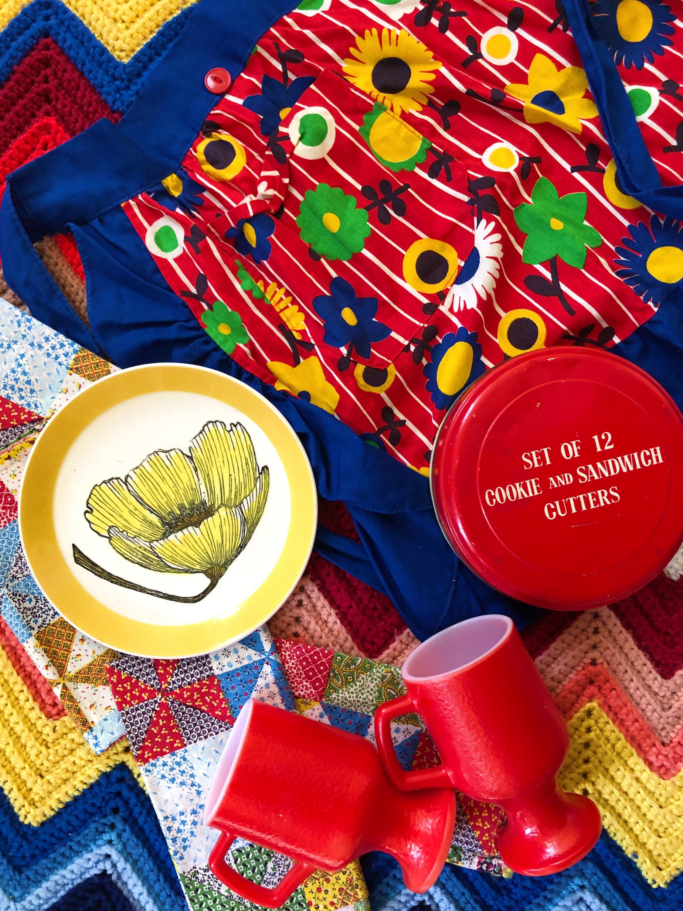 Vintage Apron/Bridal Shower Gift/Vintage Floral Apron/Vintage Etsy