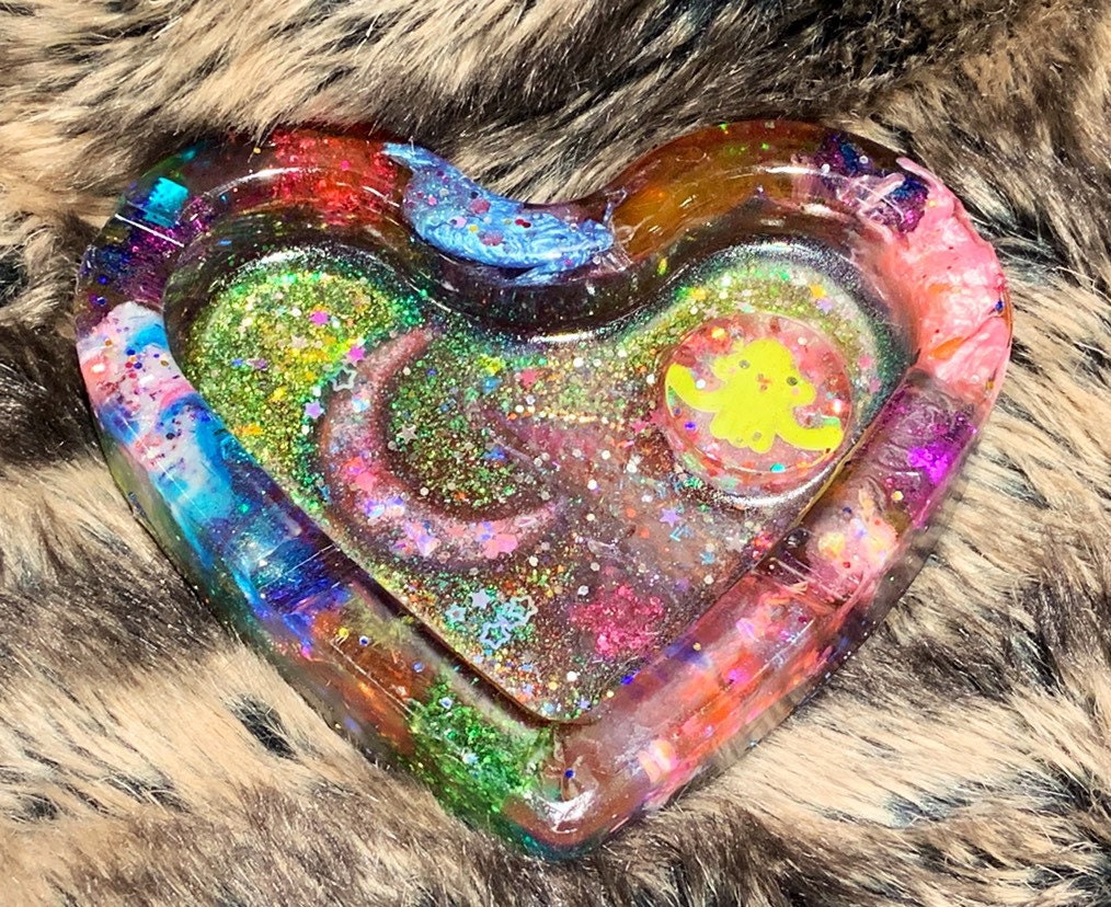 Super cute sparkly space themed ashtray Etsy