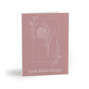 Cartes de voeux, Exprimez votre gratitude, Cartes de remerciement, Cartes de correspondance islamiques, Ensemble de papeterie, Cadeau musulman
