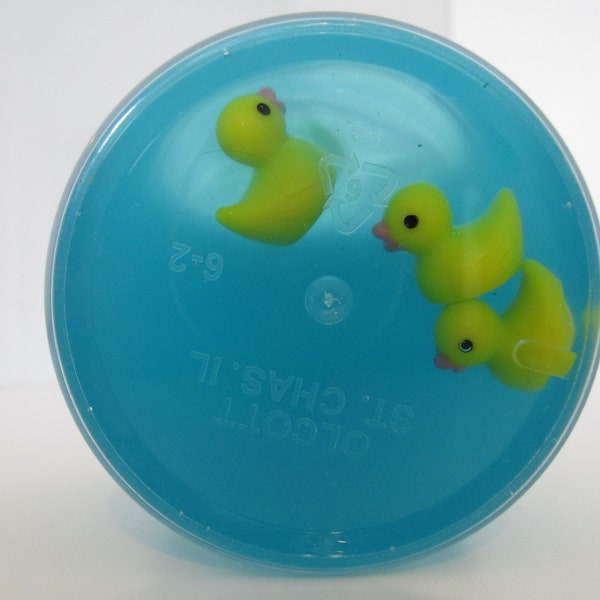 Three Ducks in a Pond clear slime 4 or 6 oz, Comes with Three Duck Charms!