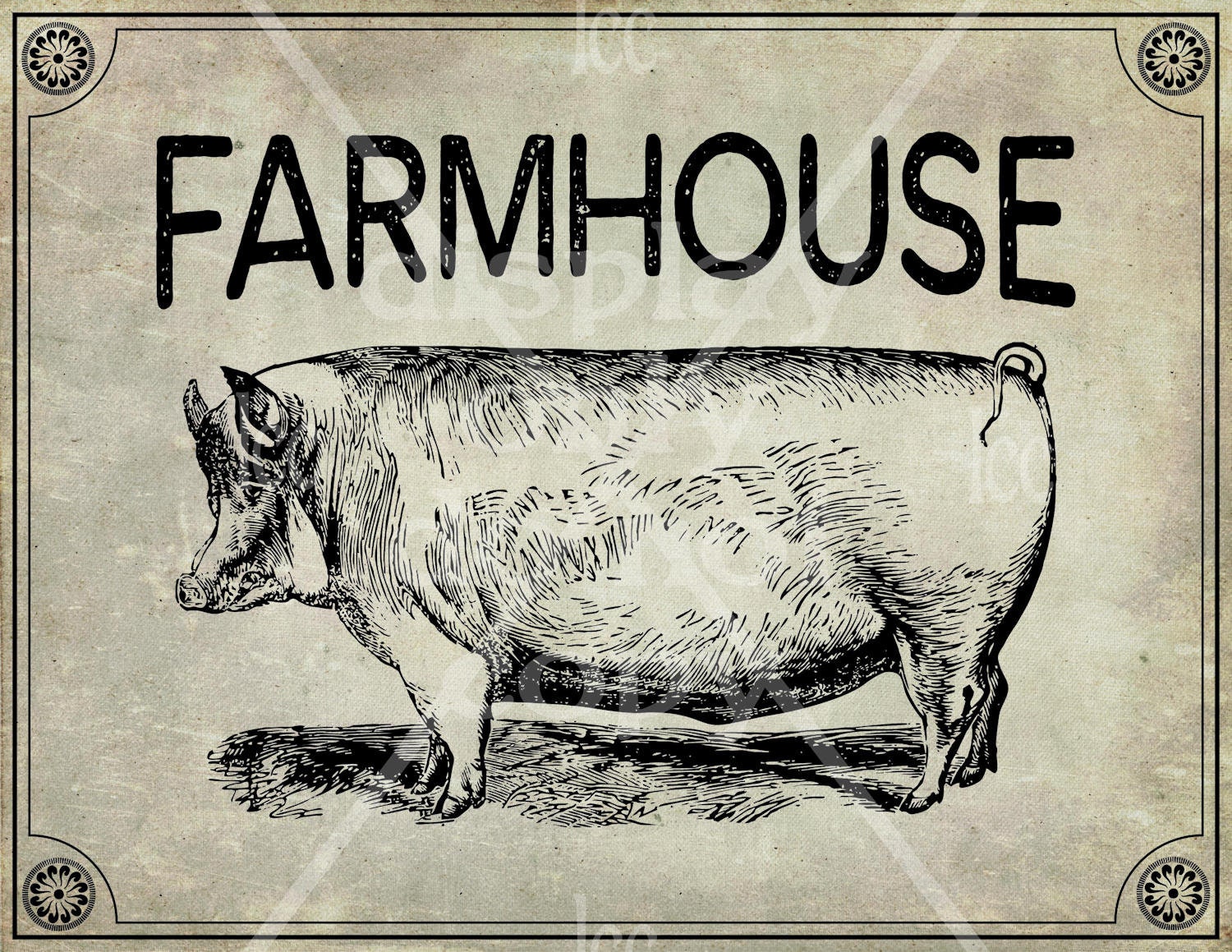 Farmhouse Digital Instant Download Printable Country Primitive Transfer ...