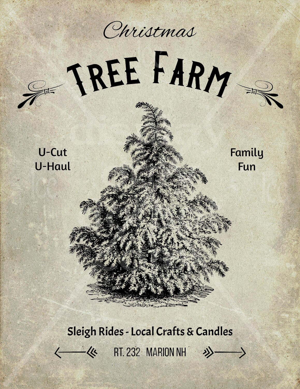 Christmas Tree Farm Digital Instant Download Printable Country Primitive Transfer JPG Image Tags Holiday Vintage-style - Etsy for Christmas Tree Farm Printable Free