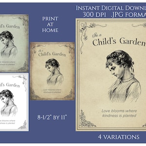 Download instantâneo digital estilo vintage para impressão, transferência primitiva de país, etiquetas de imagem JPG, sinal, jardim infantil, amor, bondade