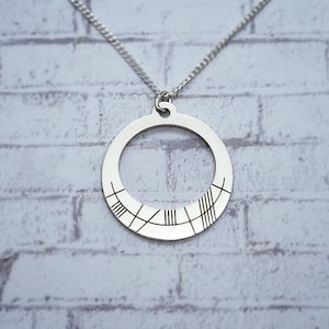 Anam Cara Circular Ogham Necklace / Celtic Jewelry / Celtic Necklace / Sterling Silver Necklace / Ogham Jewelry / Irish Jewelry / 925 Silver