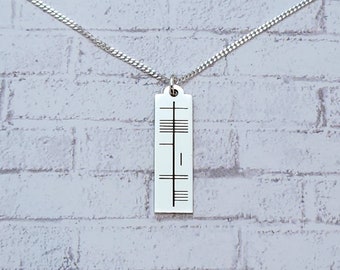 Personalized Ogham Necklace / Celtic Jewelry / Celtic Necklace / Ogham Necklace / Sterling Silver Necklace / Ogham Jewelry / Irish Jewelry