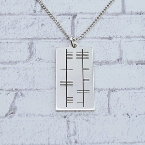 Personalized Ogham Necklace 2 Name / Celtic Jewelry / Celtic Necklace / Sterling Silver Necklace / Ogham Jewelry / Irish Jewelry