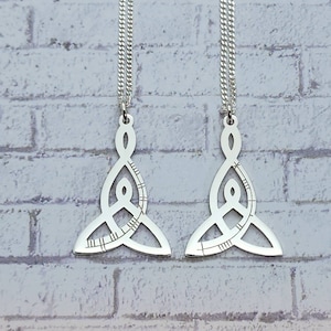 To the Moon and Back Mother Child Knot Ogham Necklaces (2) / Celtic Necklace / Ogham Jewelry / Irish Jewelry / Sterling Silver / Celtic Knot