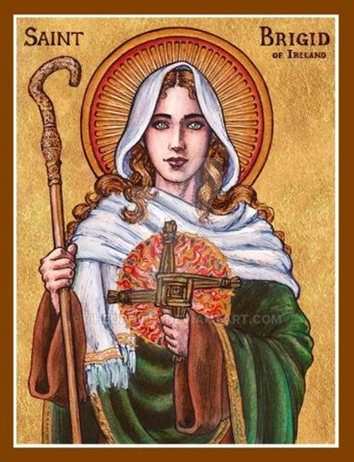 BLESSED St. Brigid Medal Patron Saint Of Ireland Available Etsy