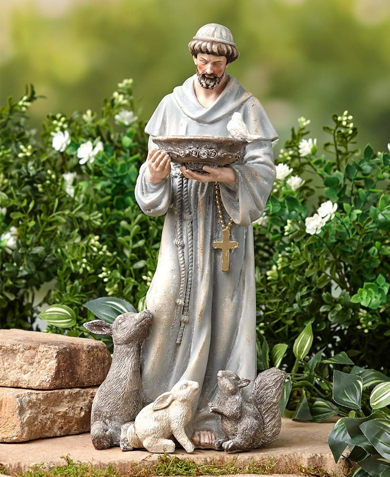 St. Francis Outdoor Small Handmade Statue 1ft Etsy