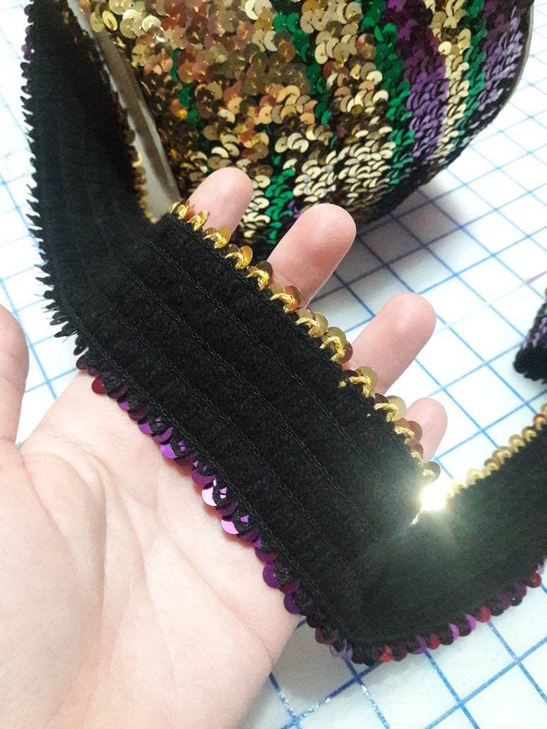 mardi gras sequin trim