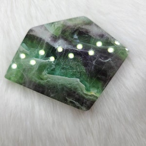 Banded Fluorite Slab Green and Purple Fluorite Polished Fluorite Slab High Polished Fluorite Fluorite Specimen image 6