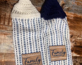Hanging Family Forever Decorative Kitchen Hand Towel