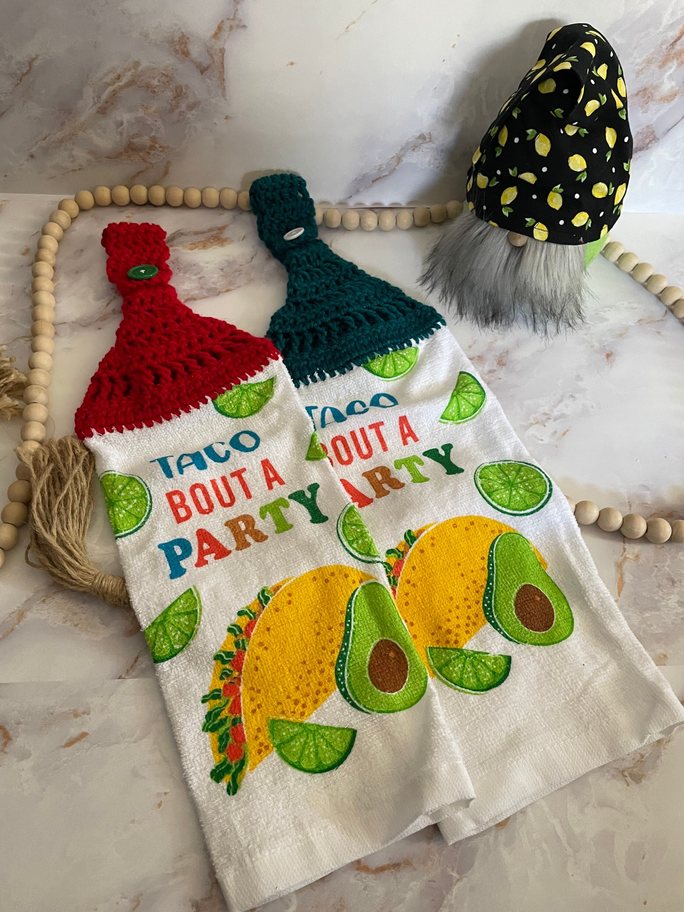 LXOMILL Taco Gifts Funny Kitchen Towels Taco Accessories Cute Decorative  Dish