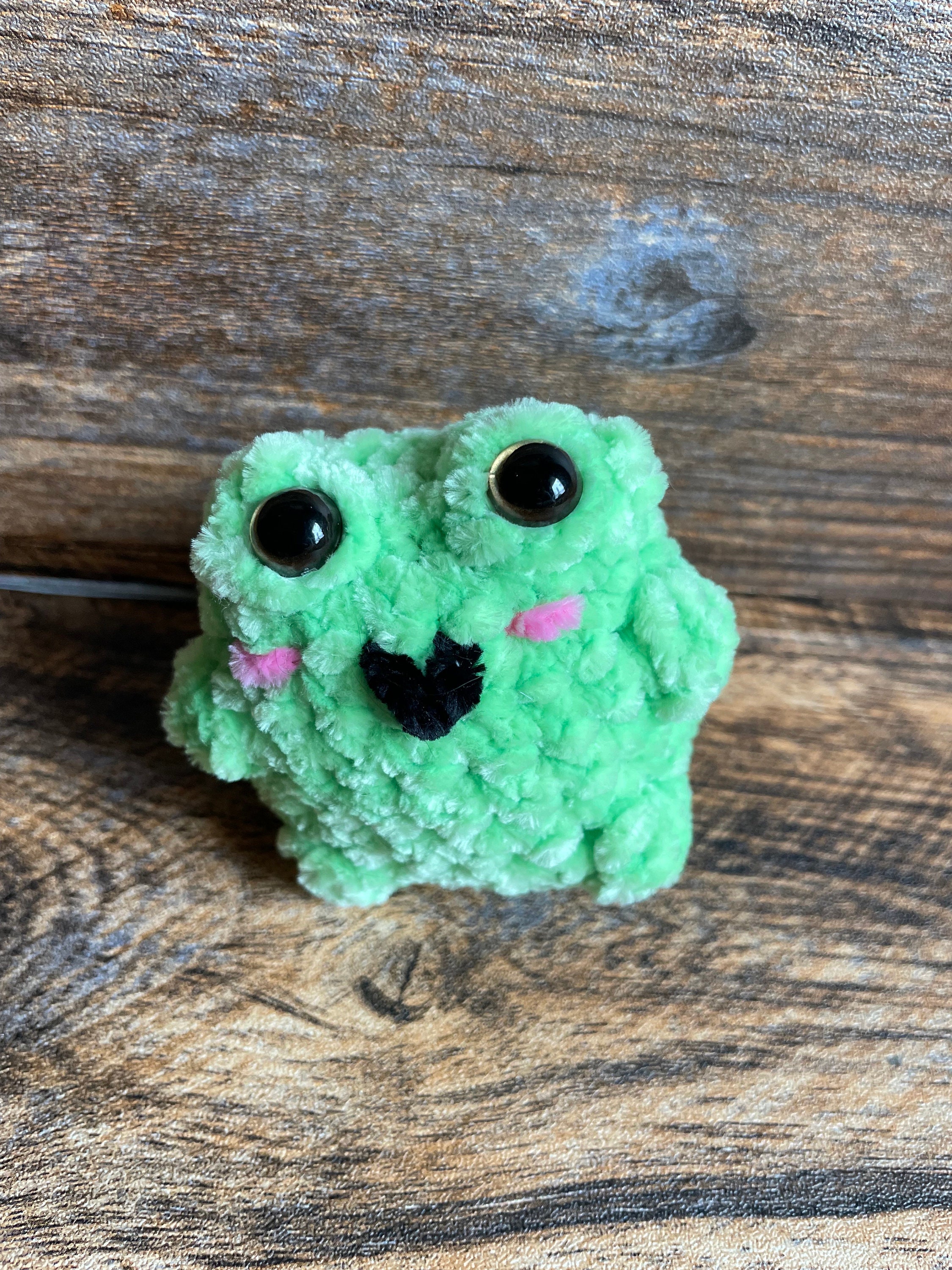 Crocheted Chubby Frog Stuffed Animal Plushie Etsy