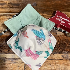 Cactus Print Bowl Cozy Set of 2 or Set of 4