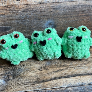 Crocheted Chubby Frog Stuffed Animal Plushie