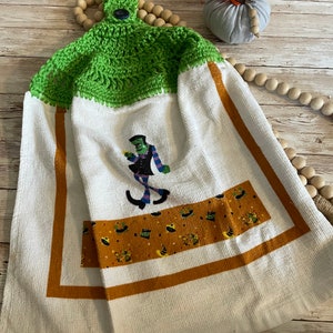 Hanging Halloween Frankenstein Decorative Kitchen Hand Towel