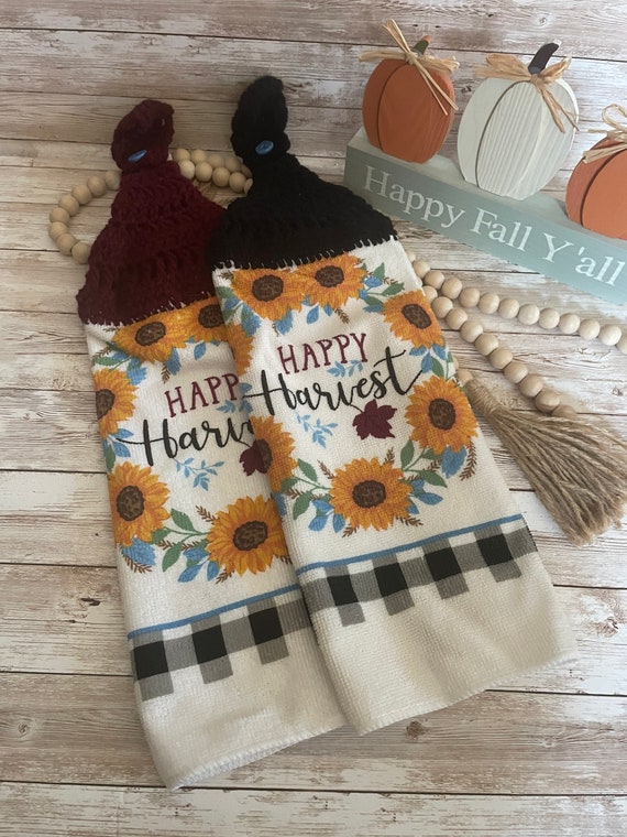 Fall Thanksgiving Fingertip Towels, Hanging Towel For Wiping Hands
