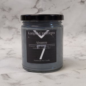 Atsumu, Bergamot Neroli and Orange Scented, Anime Candle