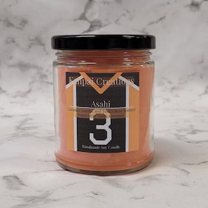 Asahi, Caramel Vanilla and Tonka Bean Scented, Anime Candle