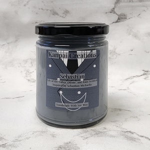 Sebastian, Lily of the Valley, Ozone, and Rain Scented, Anime Inspired Candle