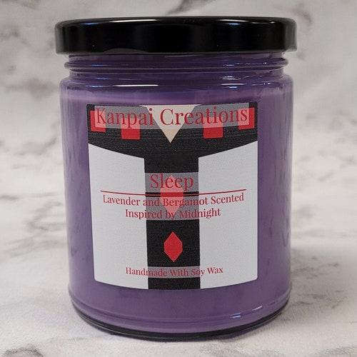 Sleep Lavender and Bergamot Scented Sleep Aid Anime Candle Etsy