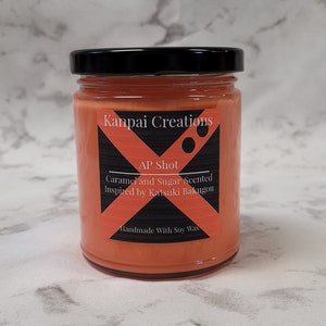 AP Shot, Caramel and Brown Sugar Scented, Anime Candle