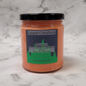 Shadow, Citrus Cedar and Chrysanthemum Scented, Anime Inspired Candle