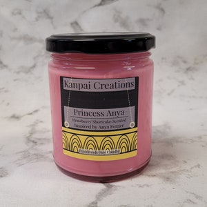 Princess Anya, Strawberry Shortcake Scented, Anime Inspired Candle