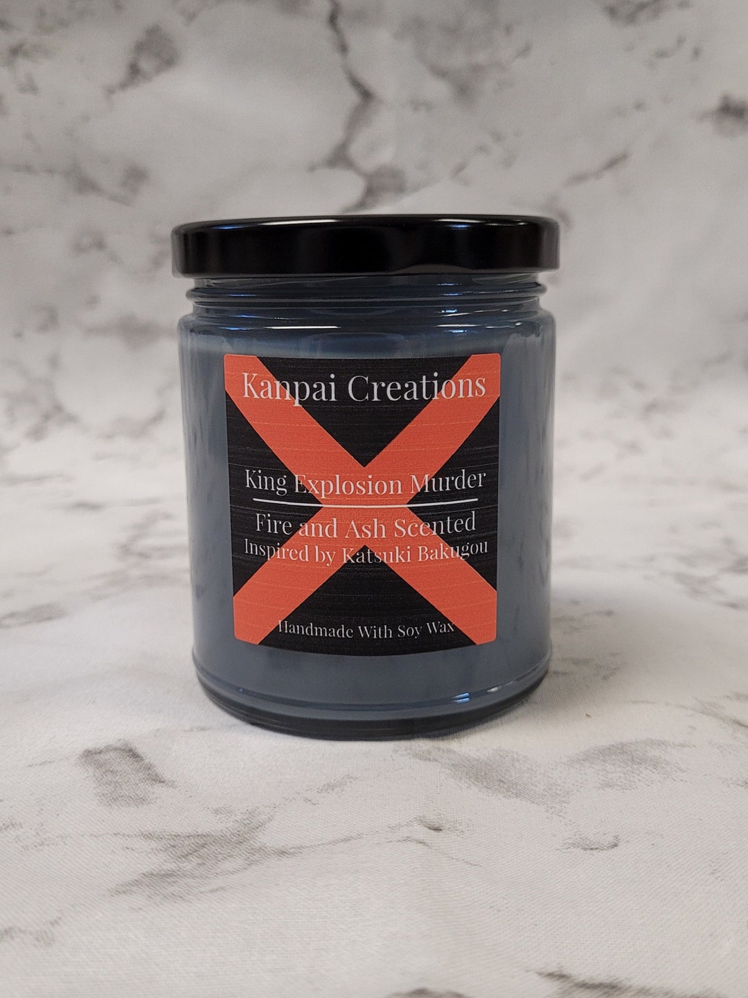 King Explosion , Fire and Ash Scented , Anime Soy Candle - Etsy Denmark