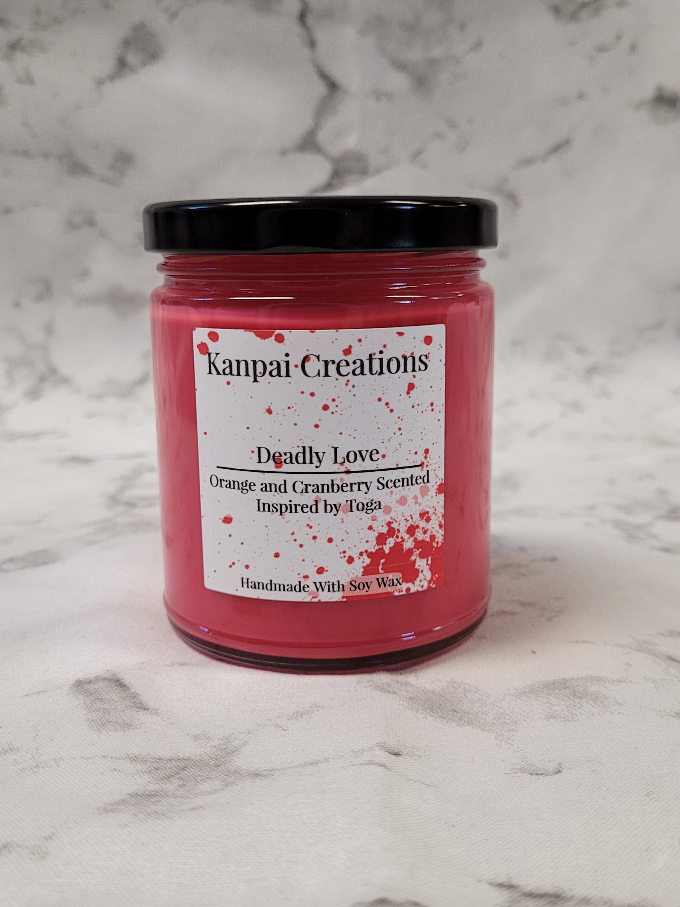 Deadly Love, Orange and Cranberry Scented, Anime Candle