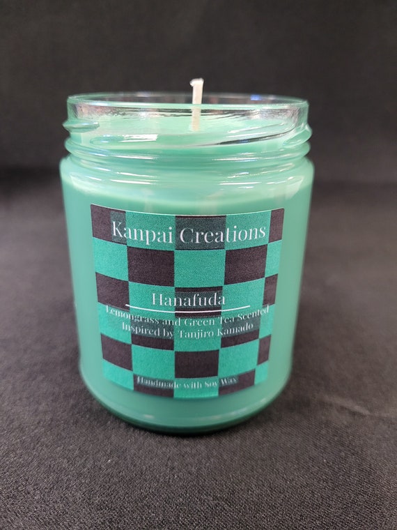 Hanafuda Green Tea Scented Anime Candle Etsy Australia