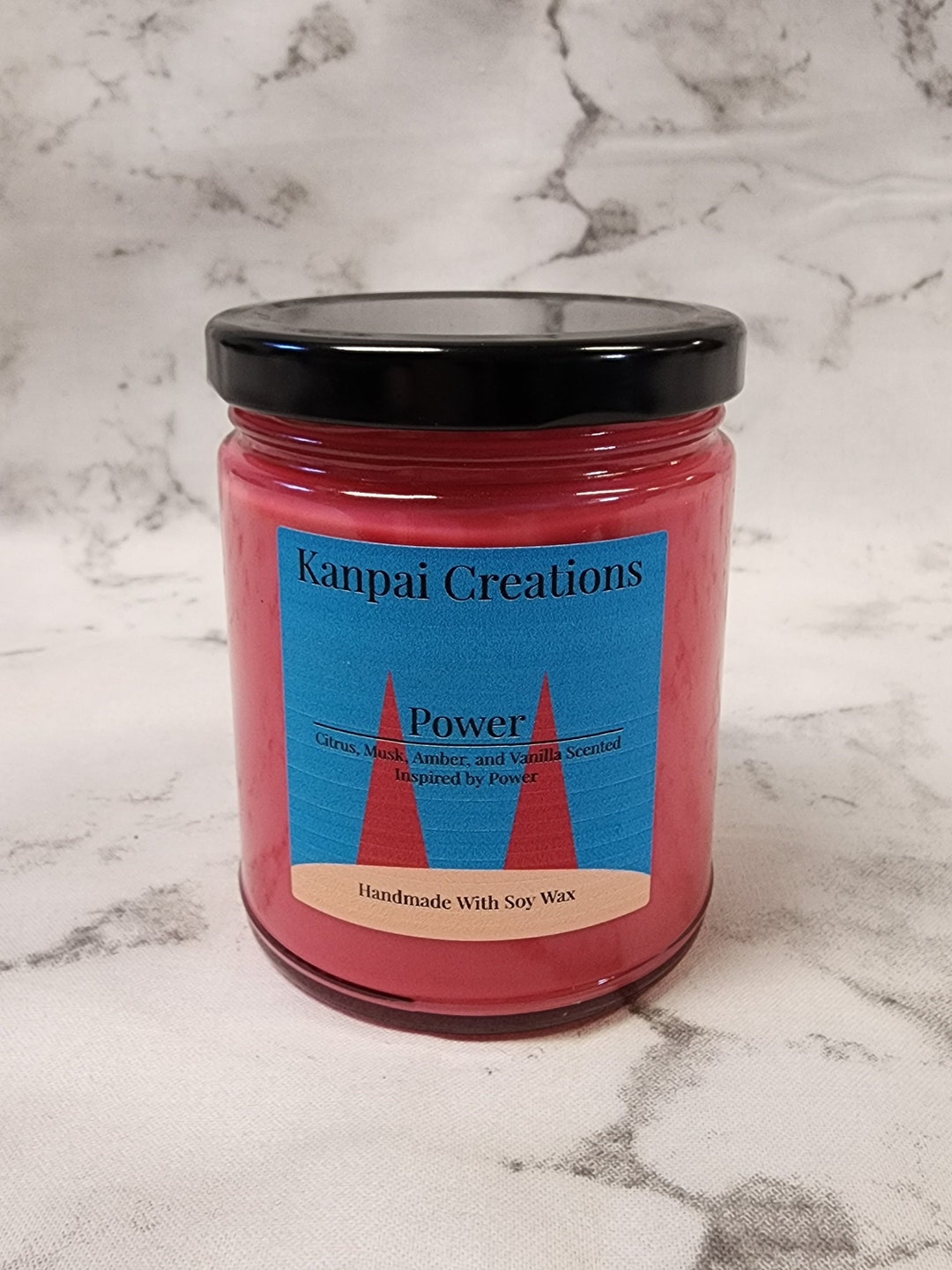 Power, Citrus Musk Amber and Vanilla Scented, Anime Inspired Candle Etsy