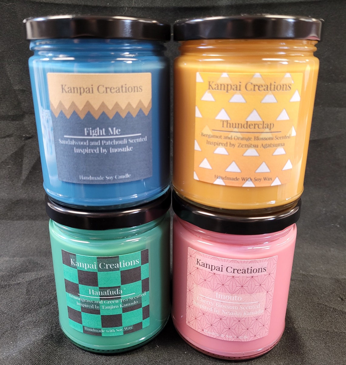 Slayer Bundle 4 Scented Candles Anime Candles Etsy