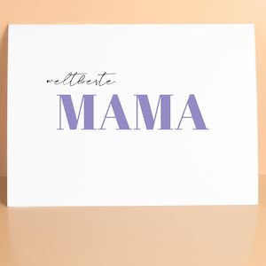 weltbeste MAMA Postkarte, Grußkarte, Muttertag, Mum, Mutti, Mami, Liebe,Erinnerung, Einfach mal so, Ich denk an dich, Wandkarte, Spruchkarte