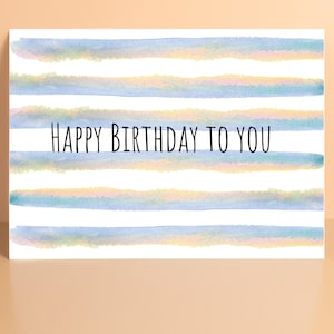 HAPPY BIRTHDAY Postkarte, Grußkarte, Alles Liebe, Geburtstag, Geburtstagskind, Glückwunsch, Happy Bday, Konfetti