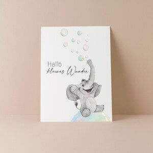 KLEINES WUNDER Postkarte, zur Geburt, endlich bist du da, Glückwünsche, Babyglück, MumToBe, Bald Mama, bald Eltern, Schön das es dich gibt