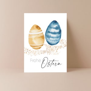 Frohe Ostern Grußkarte, Postkarte, fröhliche Ostern, Schöne Ostern, Feiertage, Ostereier, Osterhase, Ostergrüße