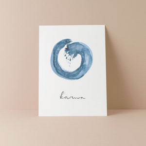 KARMA Grußkarte, Postkarte, Grußkarte, what goes around comes around, geben & nehmen, Karmawelle,Schicksal,LebenszweckWandkarte, Spruchkarte