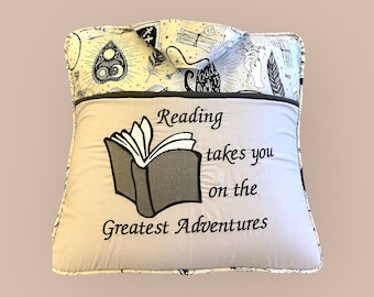 Personalised embroidered Reading pillow