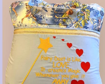 Fairy Reading Pillow Personalised Giftl Fairy Dust Quote Cushionl Children’s Book Pillowl Kids Reading CushionlBedtime Story Pillow