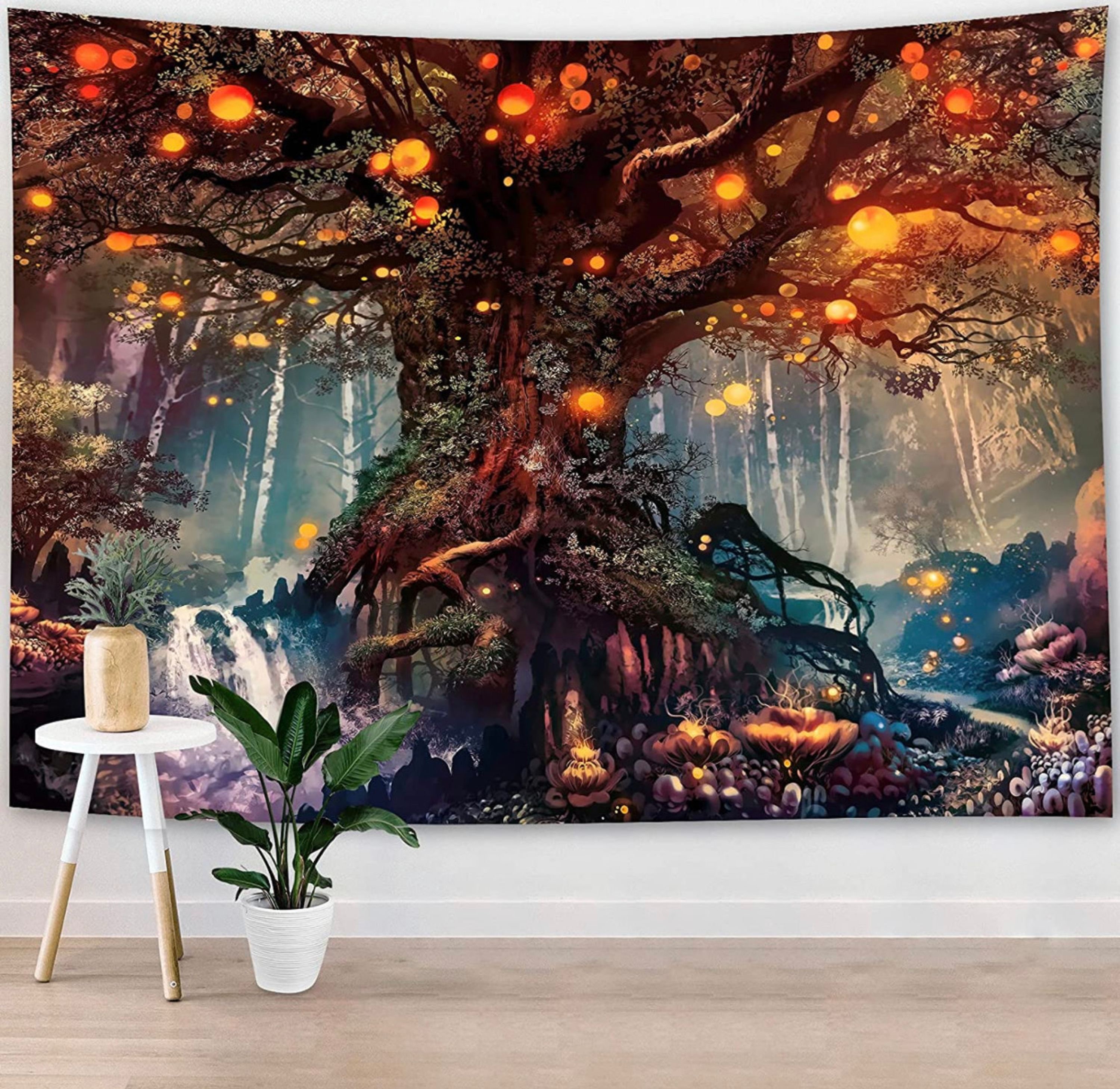 Tree of Life Tapestry Wall Hanging Tapestry Firefly Etsy