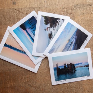 Salish Sea Maritime Scenes - 5x7 Folding Note Card Set of Five - Pacific Northwest Fine Art Photography