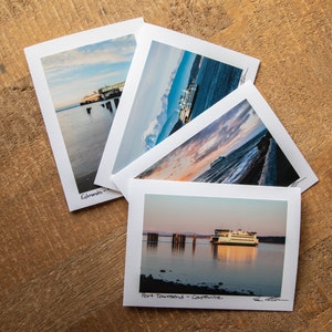 Washington Ferries Northern Routes Note Cards - 5x7 Set of Four - Fine Art Photography - Pacific Northwest