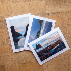 Washington Coast Note Cards - Boxed 5x7 Set of Three Folding - Fine Art Photography